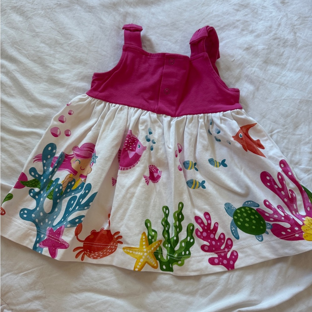 Mayoral Pink and White Baby Dress